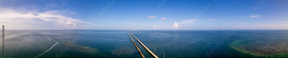 Vibrant beauty panorama Florida Keys