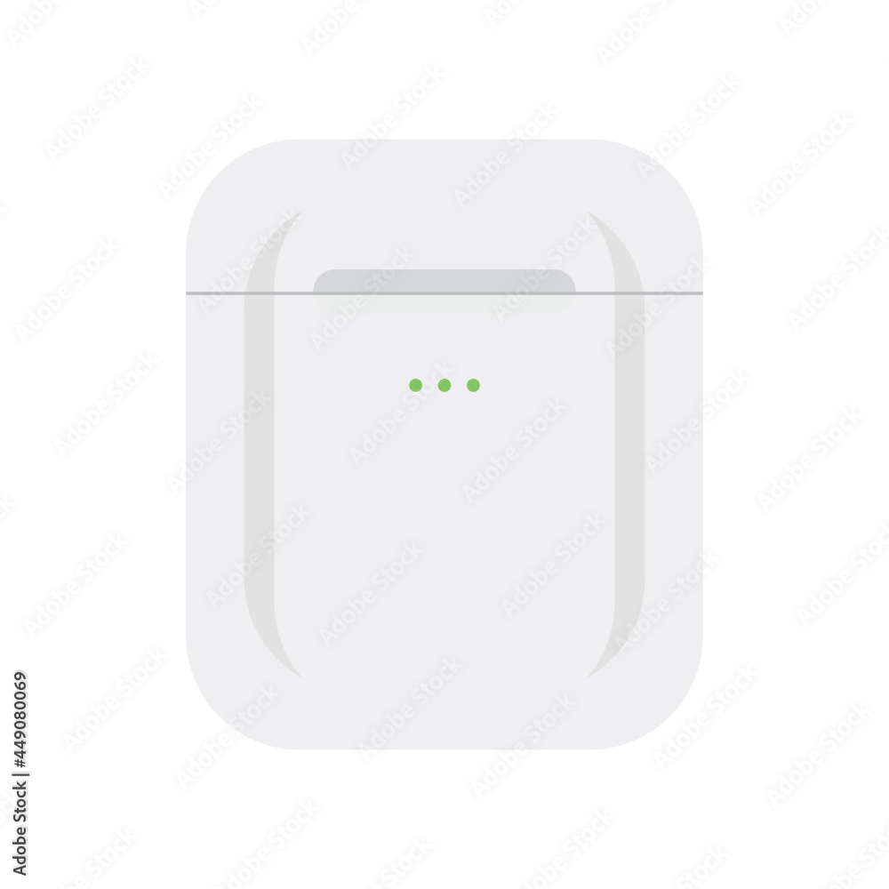 Wireless, Earphone, Earbuds, Earphone Care, Audio Ear Buds, Music Headphone Case, Technology Charging Vector Illustration Background Wireless, Earphone, Earbuds, Earphone Care, Audio Ear Buds, Music Headphone Case, Technology Charging Vector Illustration Background