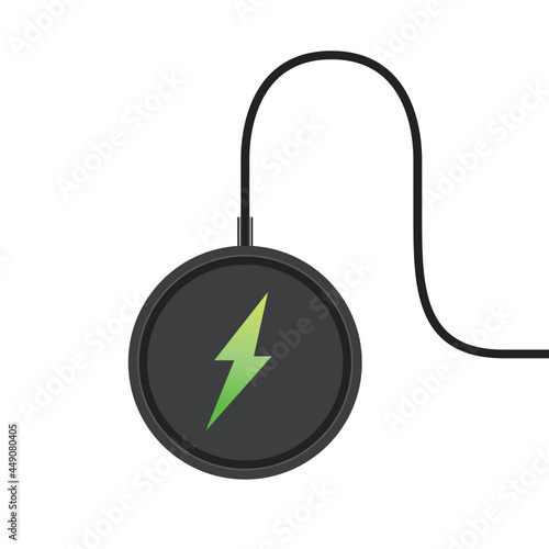 Wireless Charging, Wireless Phone Charger, Phone Charger, Battery Charger, Modern Tech, Smart Phone, Technology Charging Vector Illustration Background