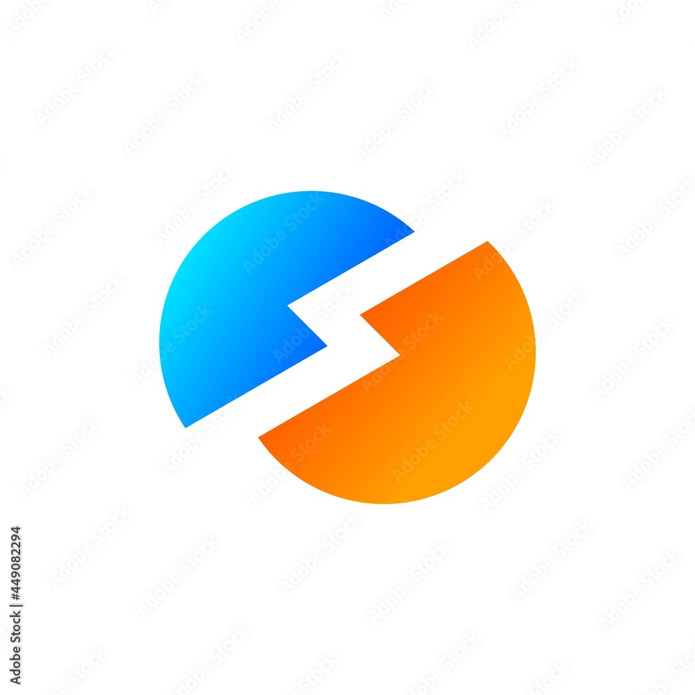 tech theme logo with a combination of Letter S with Lightning Object. Network Logo, Minimalist and modern design tech theme logo with a combination of Letter S with Lightning Object. Network Logo, Minimalist and modern design