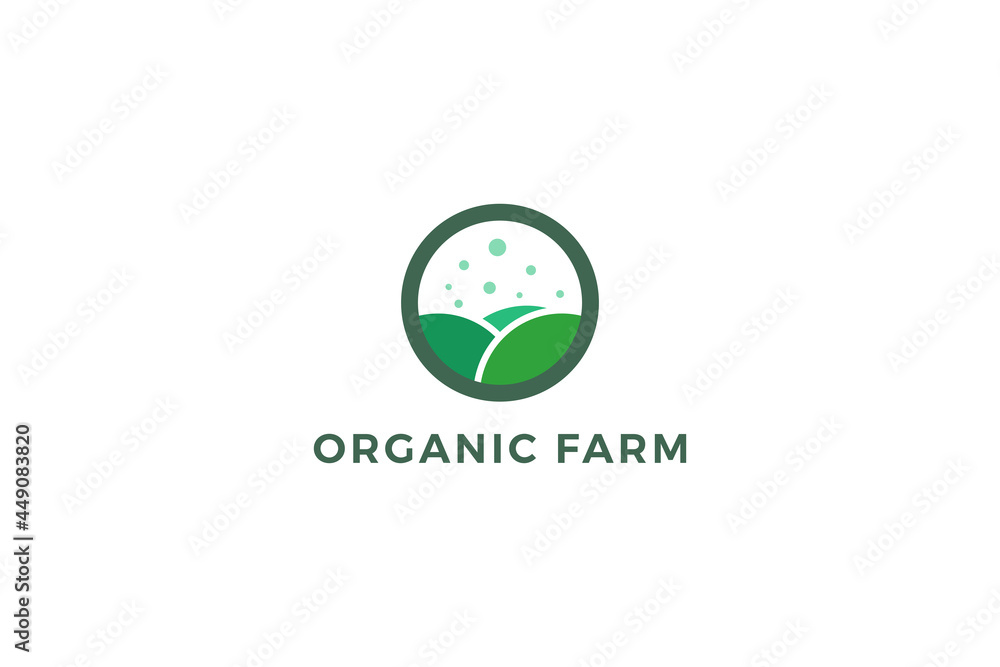 Letter O green leafy organic farm natural environment business logo Letter O green leafy organic farm natural environment business logo