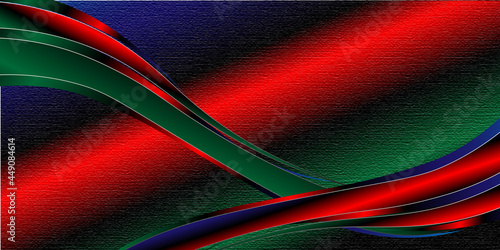 Corporate wavy abstract background. Italian colors. Vector design