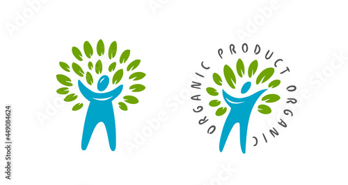 Tree human symbol. Health, ecology icon or logo. Vector illustration