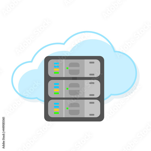 Server Cloud Icon Vector Illustration