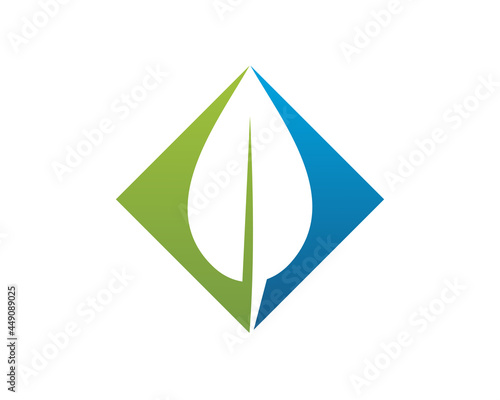 simple leaf logo template 1