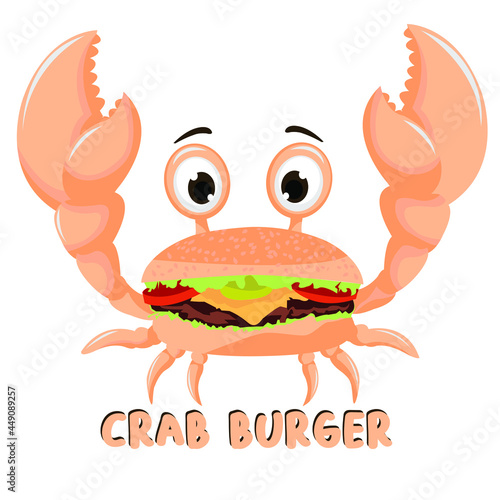 Burger and crab vector image