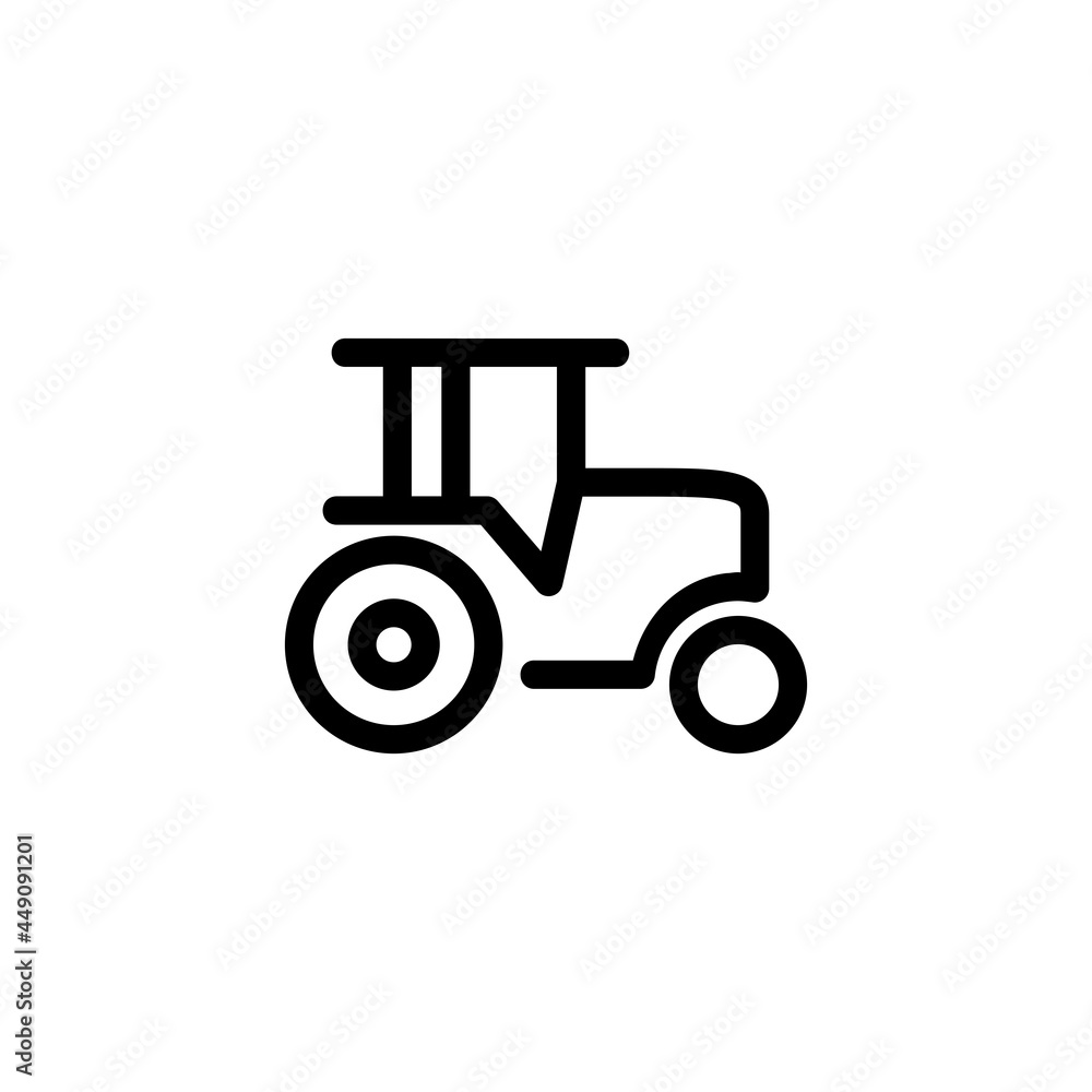Tractor Monoline Icon Logo for Graphic Design Tractor Monoline Icon Logo for Graphic Design