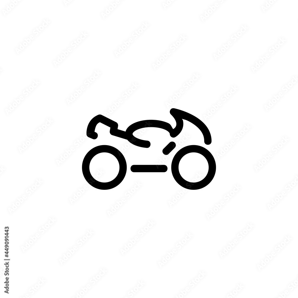 Sport MotorbikeMonoline Icon Logo for Graphic Design Sport MotorbikeMonoline Icon Logo for Graphic Design