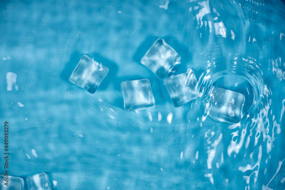 Cool transparent ice in summer Cool transparent ice in summer