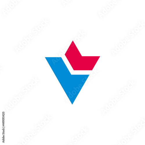 letter v arrow geometric logo vector Free Download letter v arrow geometric logo vector - GFXLoad