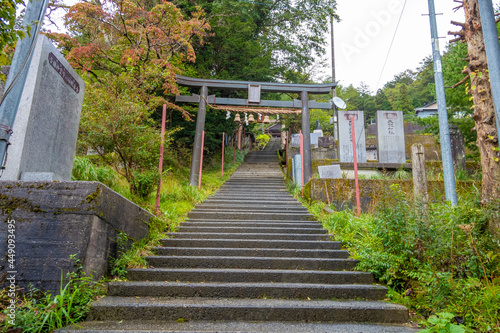                                                                                      Scenery of climbing Mount Tsurugi in Mima City  Miyoshi City  and Naka Town  Tokushima Prefecture.