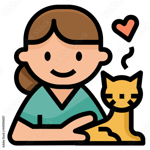 petting line icon