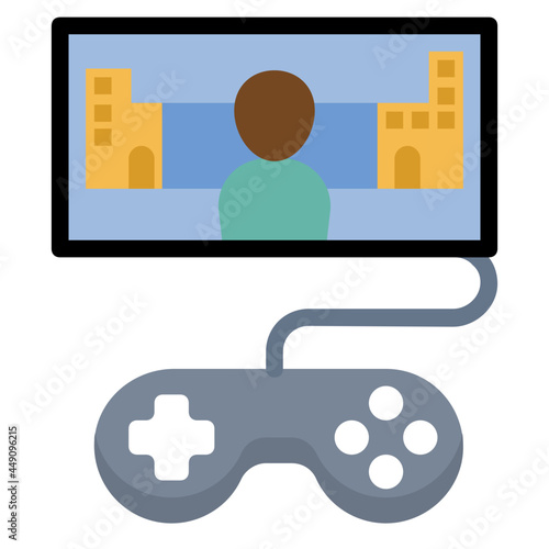 games flat icon