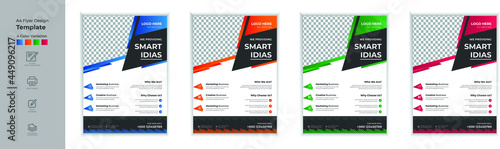 Corporate Flyer design template, Business Flyer Corporate Flyer Template Geometric shape Flyer Circle Abstract Colorful concepts, Presentation, Portfolio, Market, infographic with blue color