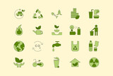 Environment icon design elements vector set