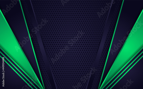 Abstract navy blue background combination with line green