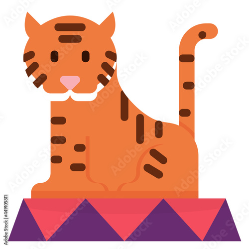 tiger flat icon