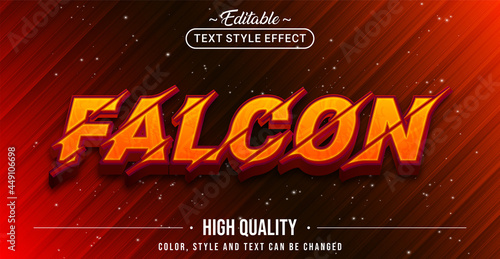 Editable text style effect - Falcon text style theme.