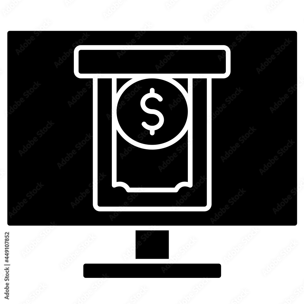 online payment solid icon online payment solid icon