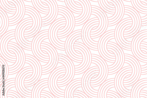 Seamless pink interlaced rounded arc patterned background design resource vector