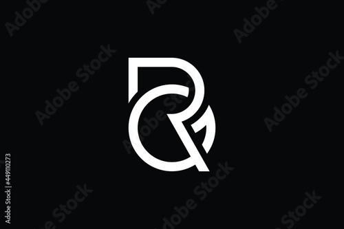 Fotografie RG logo letter design on luxury background