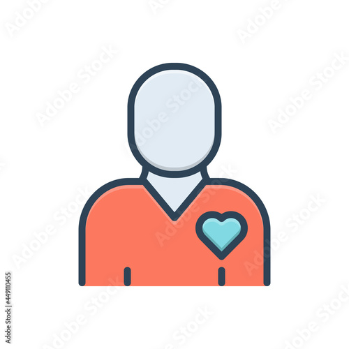 Color illustration icon for behavior