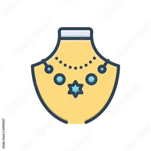 Color illustration icon for golden 