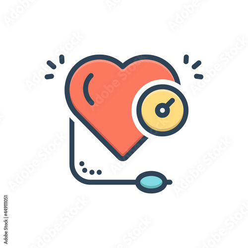 Color illustration icon for high 
