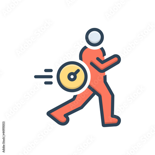 Color illustration icon for high 