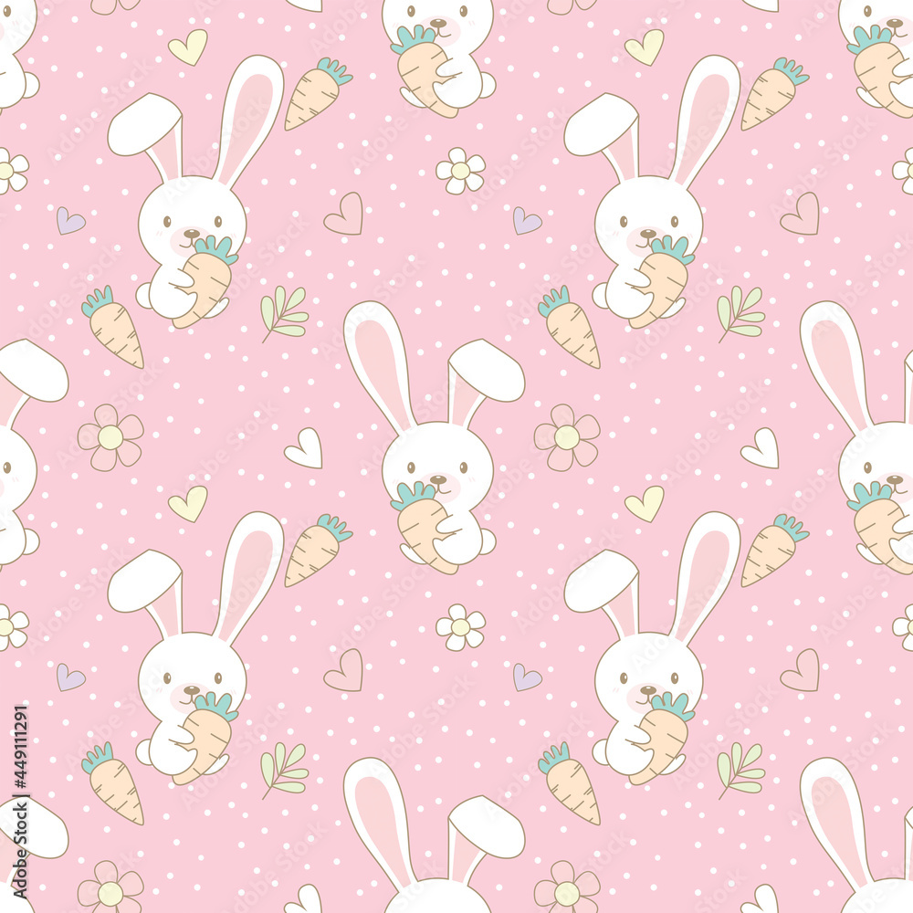 seamless pattern with rabbits seamless pattern with rabbits