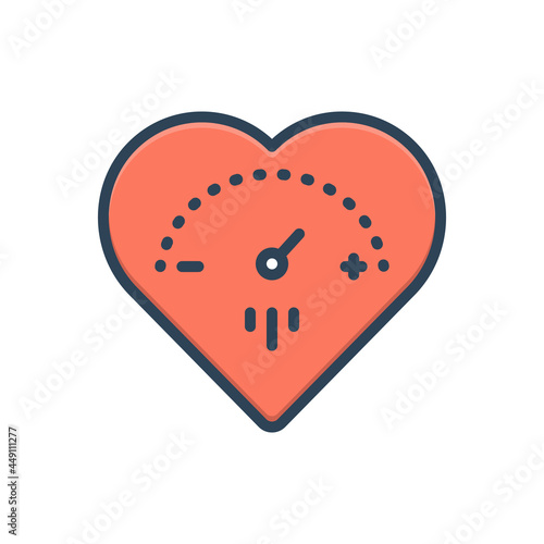 Color illustration icon for highly 