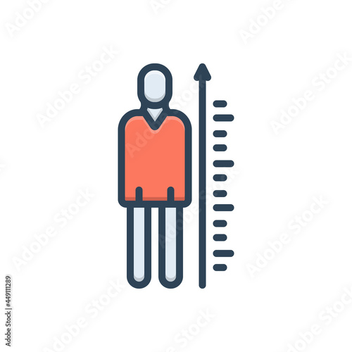 Color illustration icon for length photo