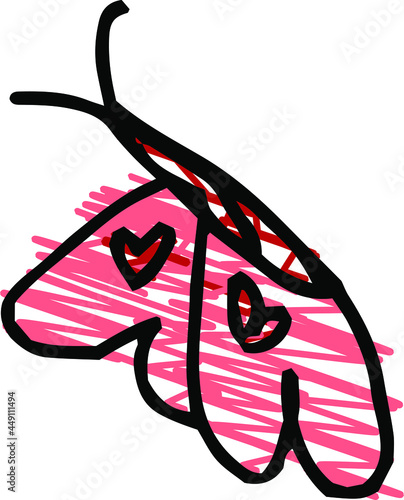 子供が描いたかわいいチョウチョ
