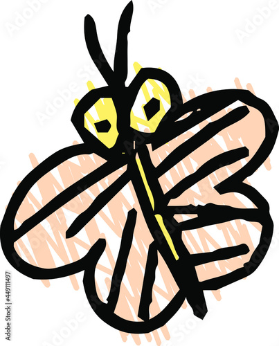 子供が描いたかわいいチョウチョ