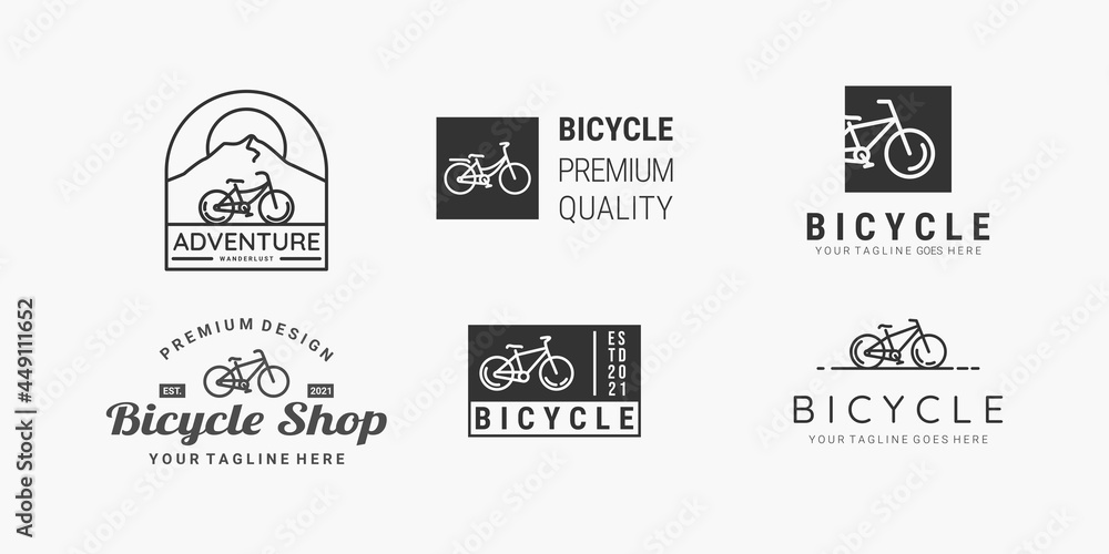 Set of bicycle logo vector illustration design