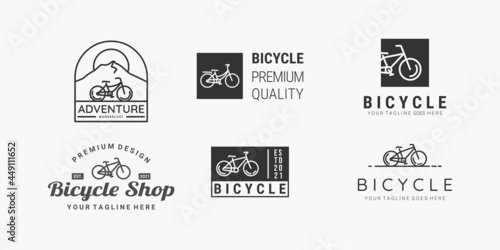 Set of bicycle logo vector illustration design