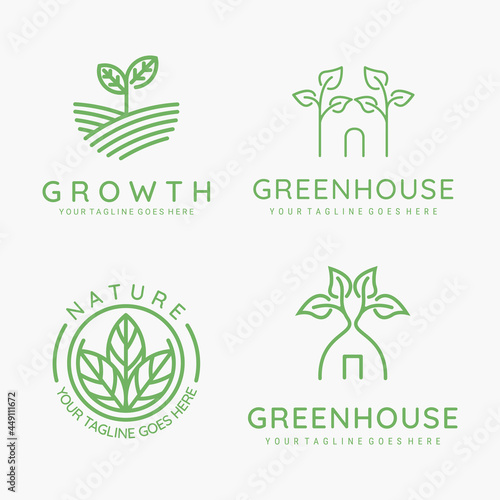 Set of nature logo vector illustration design