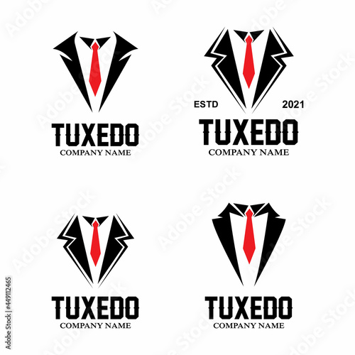 Bow Tie Men Mafia Tuxedo Suit Men Fashion Tailor Clothing Vintage Classic Logo Design Vector