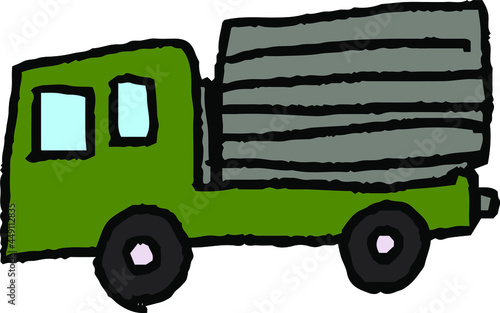 子供が描いた落書きのかわいい車