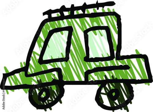 子供が描いた落書きのかわいい車