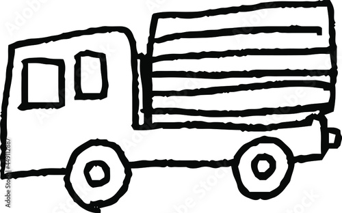 子供が描いた落書きのかわいい車