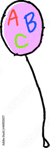子供が描いた落書きの風船