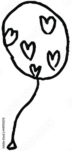 子供が描いた落書きの風船