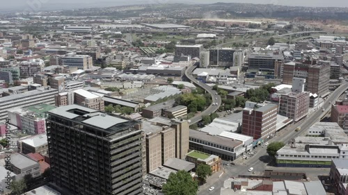 Wallpaper Mural Hallmark Hotel, Johannesburg CBD, Joburg, South Africa. Drone Arial Looking towards old gold mine. Torontodigital.ca