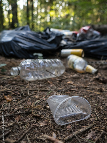 Wallpaper Mural Plastic waste in the forest Torontodigital.ca