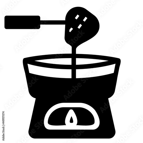 fondue glyph icon