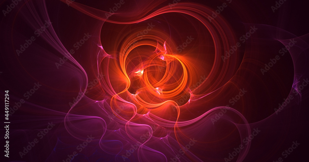 Fototapeta premium 3D rendering abstract multicolor fractal light background