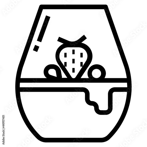 panna cotta line icon