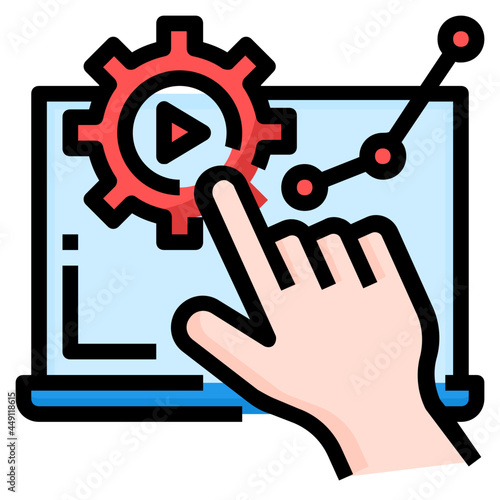 click through rate line icon