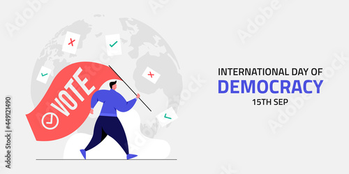 International Day of Democracy Flat Design